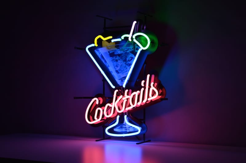 Insegna al Neon Cocktails & Dreams whit Backing - immagine 3