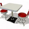 Set Tavolo Kansas City Col. Bianco + 2 Sgabelli Little Rock Col. Fragola - immagine 3