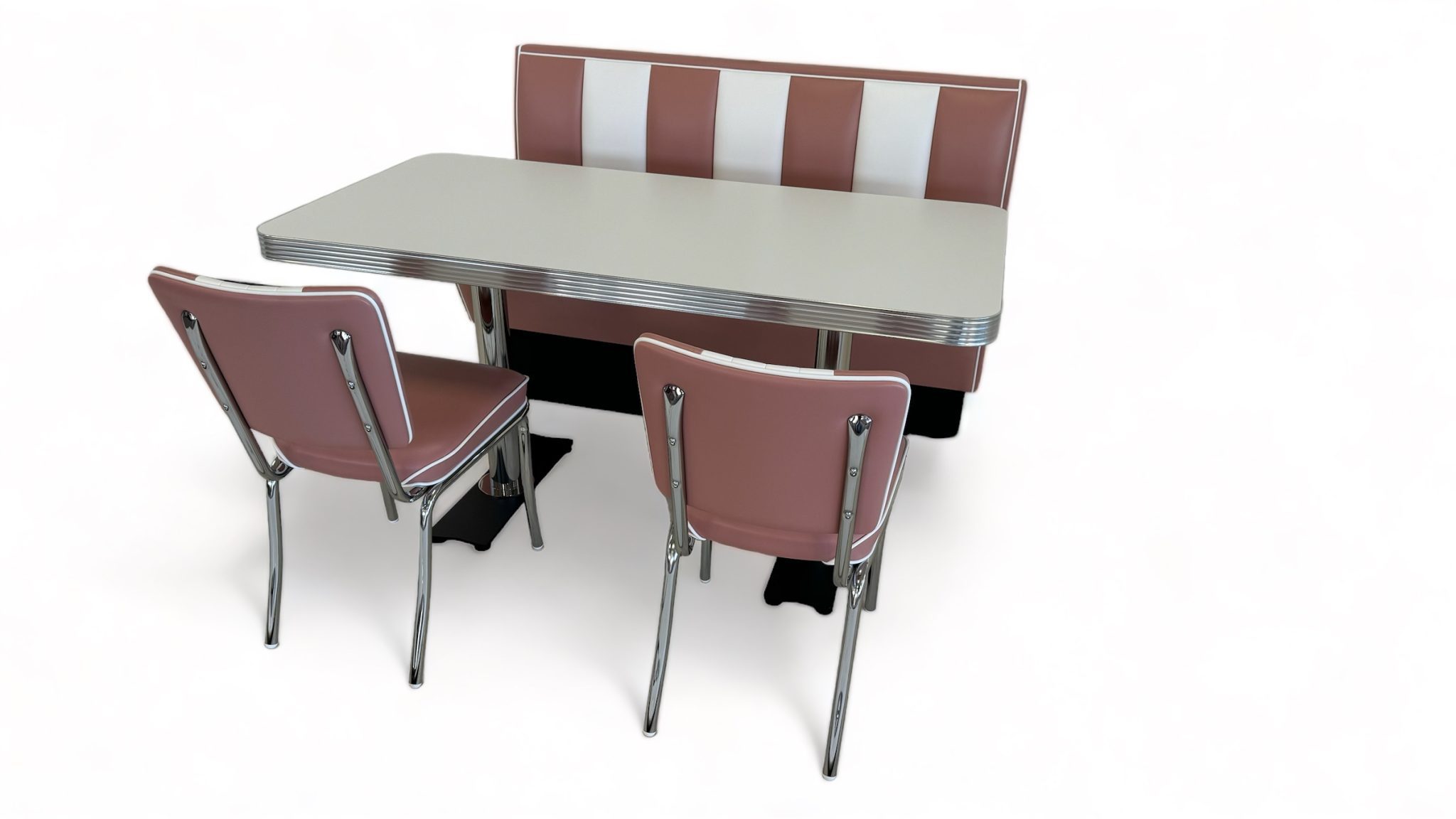 Set Tavolo Mesa + Divanetto Miami + Sedie New York Col. Cipria - immagine 2