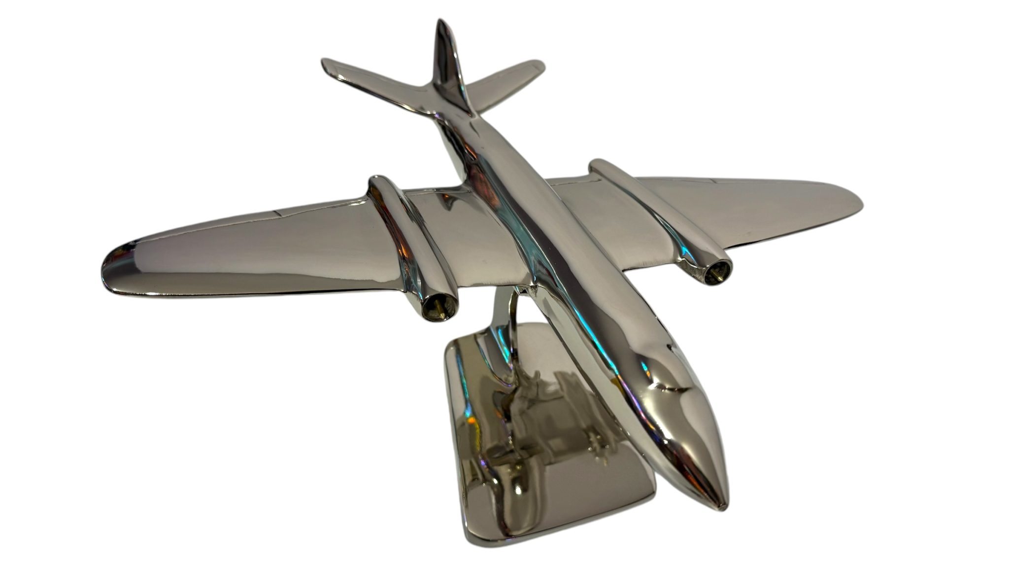 Aeroplane Canberra Wing Span Nickel Plated Aluminium - 39cm - immagine 2