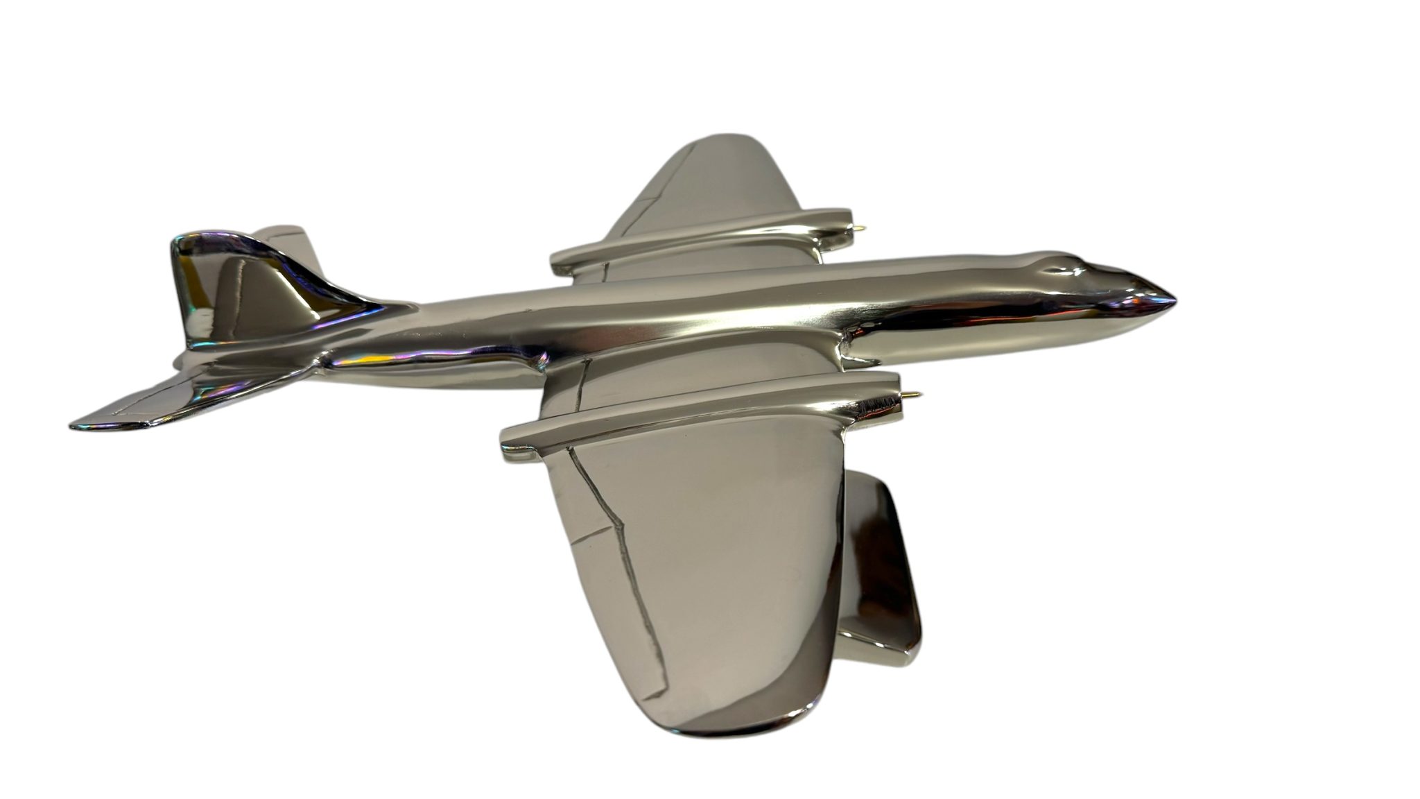 Aeroplane Canberra Wing Span Nickel Plated Aluminium - 39cm - immagine 4