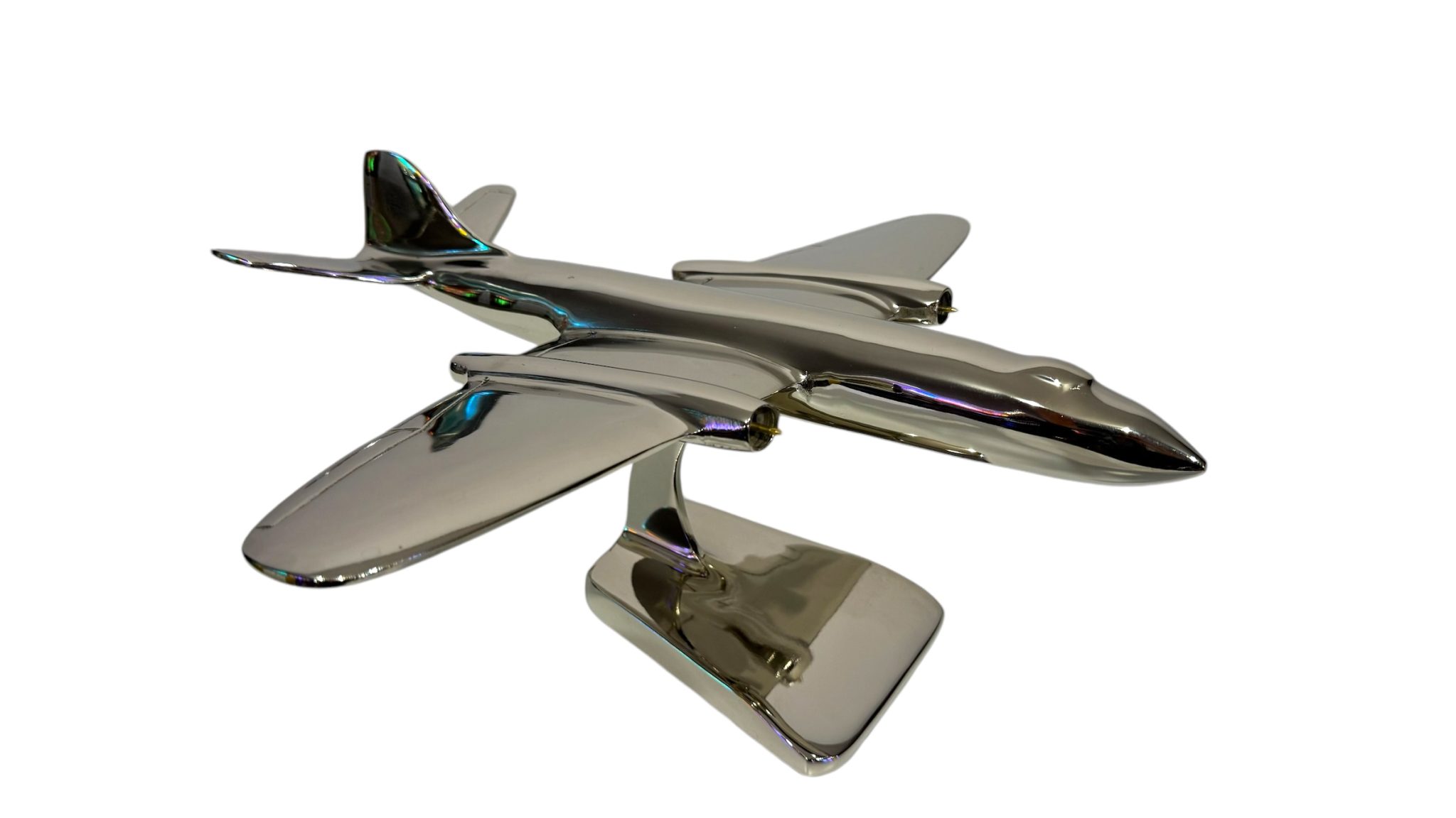 Aeroplane Canberra Wing Span Nickel Plated Aluminium - 39cm