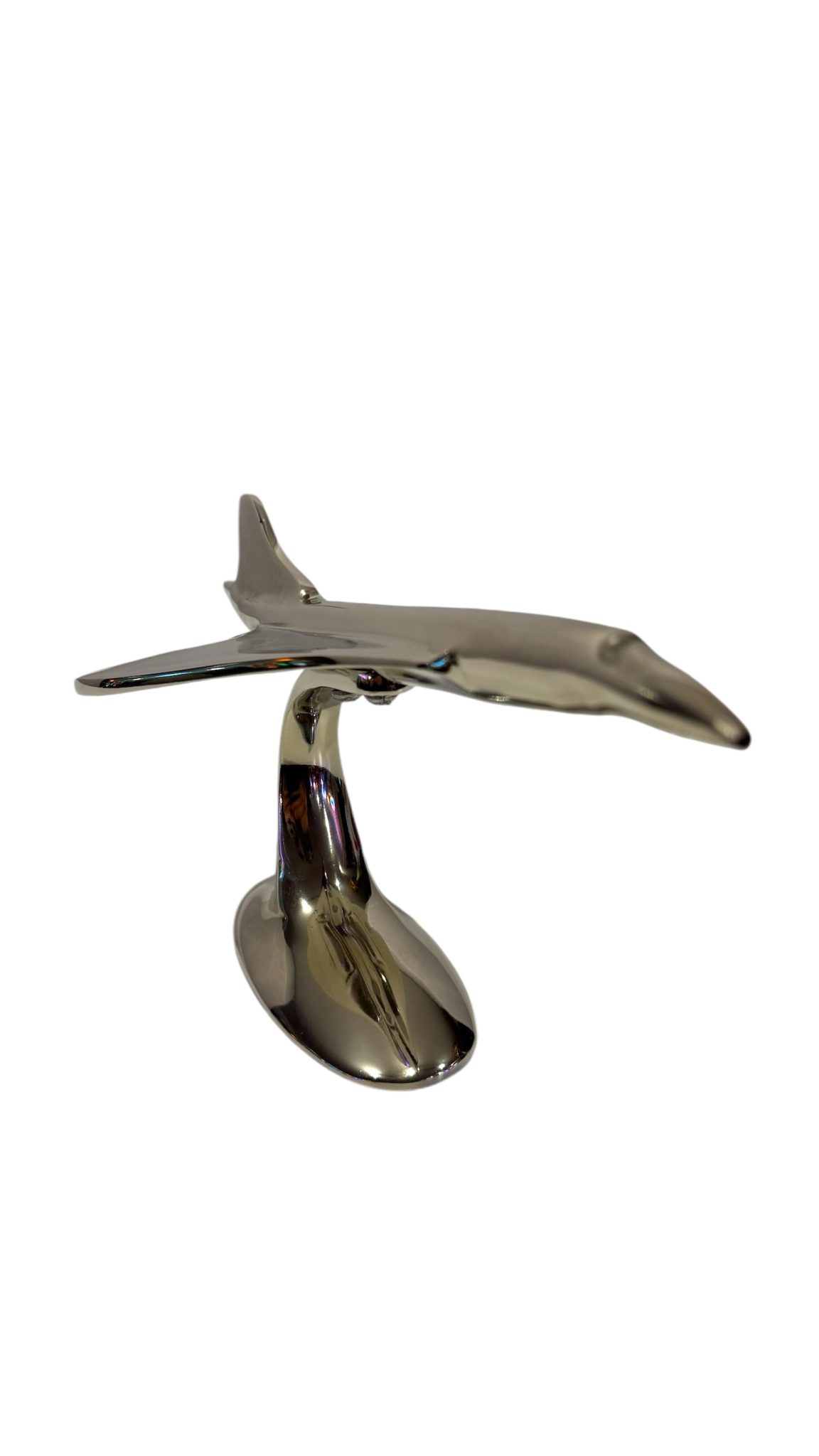 Aeroplane Concorde Plane Small Nickel Plated Aluminium - 30cm - immagine 13