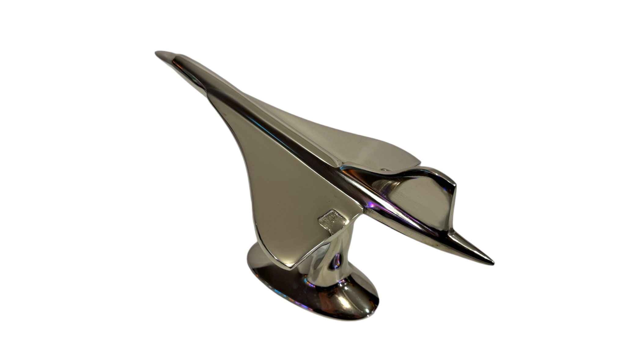 Aeroplane Concorde Plane Small Nickel Plated Aluminium - 30cm - immagine 7