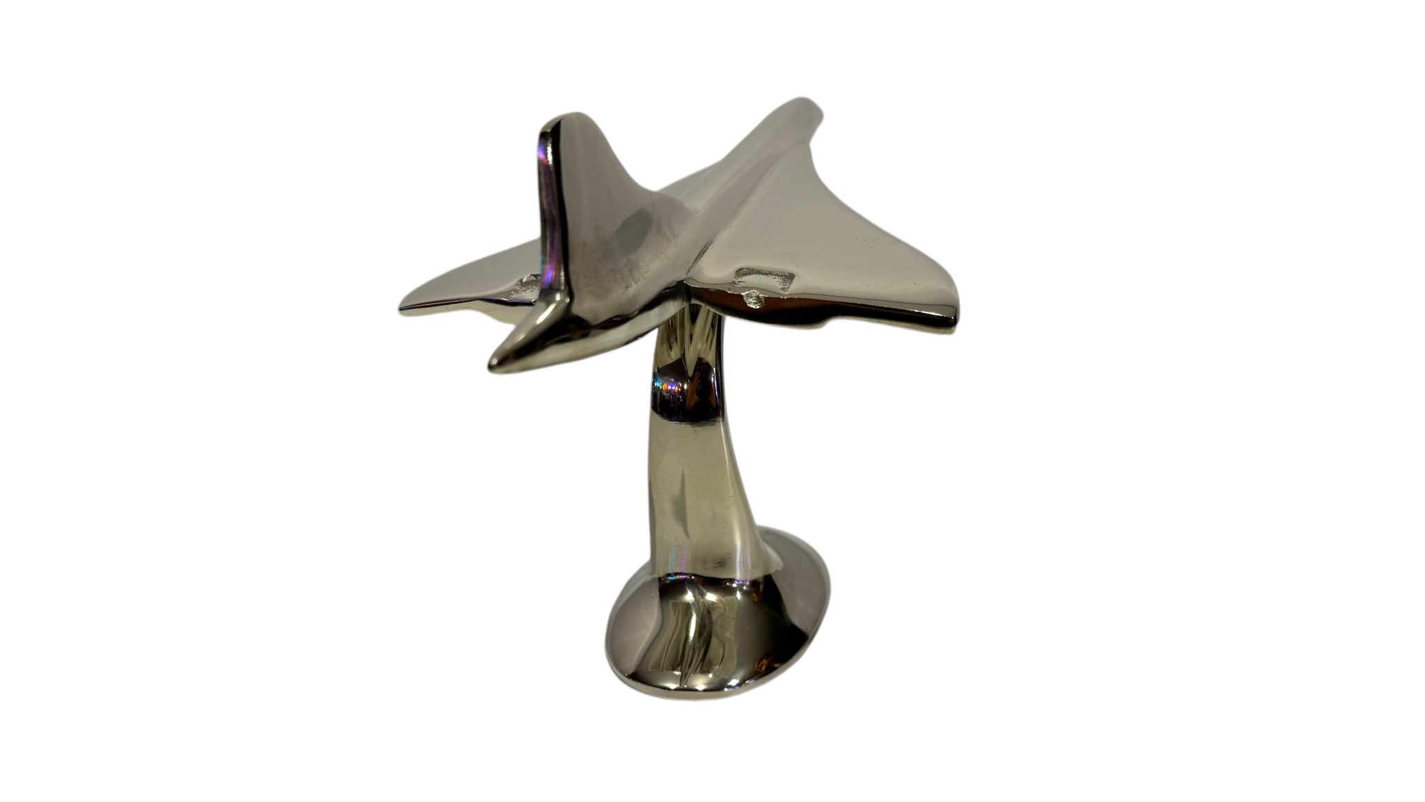 Aeroplane Concorde Plane Small Nickel Plated Aluminium - 30cm - immagine 6