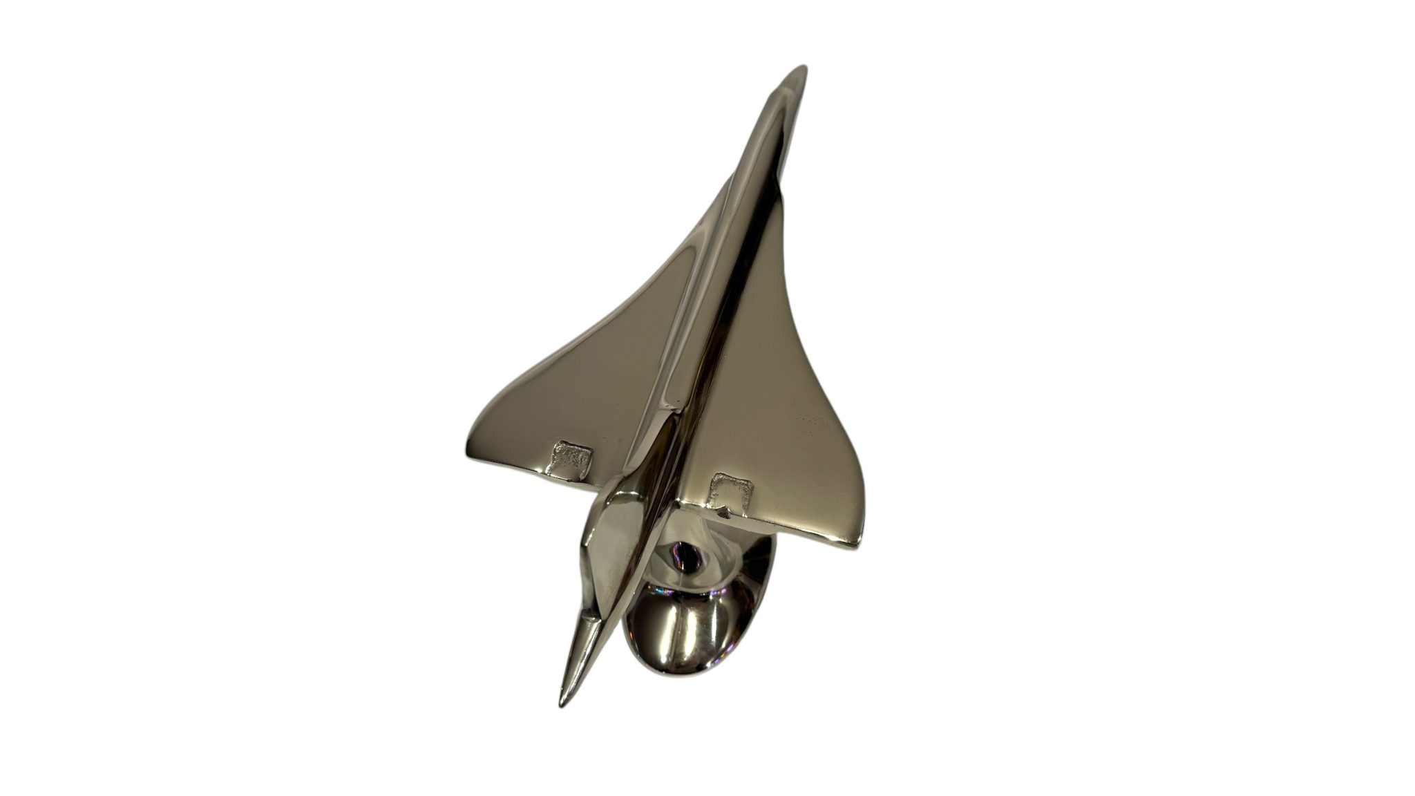 Aeroplane Concorde Plane Small Nickel Plated Aluminium - 30cm - immagine 5